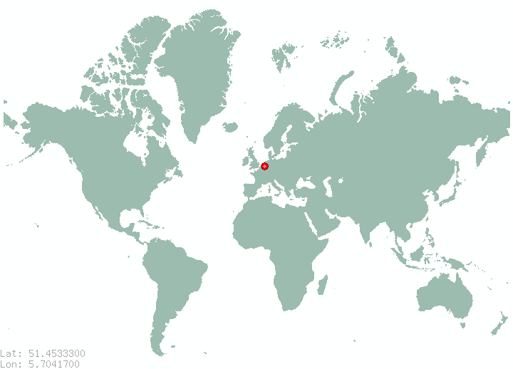 Kloostereind in world map